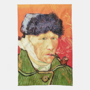 Van Gogh - Self Portrait with Bandaged Ear & Pipe Kitchen Towel