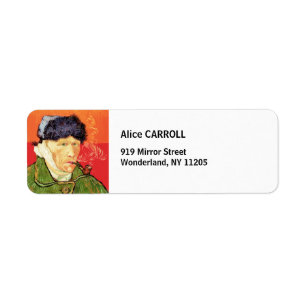 Van Gogh - Self Portrait with Bandaged Ear & Pipe Label