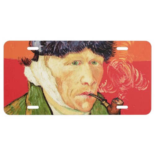Van Gogh _ Self Portrait with Bandaged Ear  Pipe License Plate