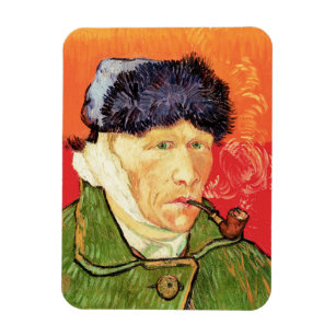 Van Gogh - Self Portrait with Bandaged Ear & Pipe Magnet