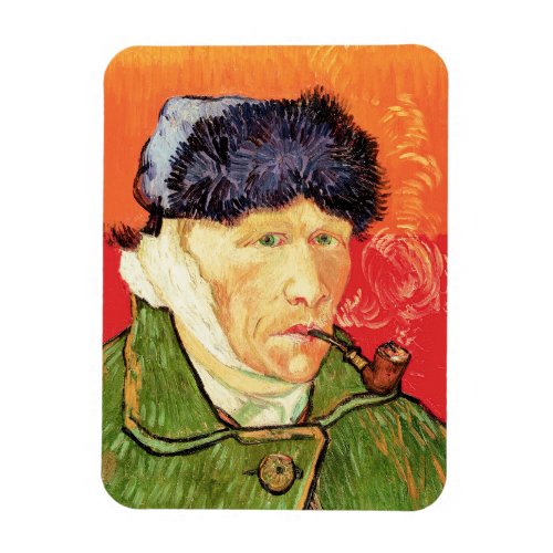 Van Gogh _ Self Portrait with Bandaged Ear  Pipe Magnet