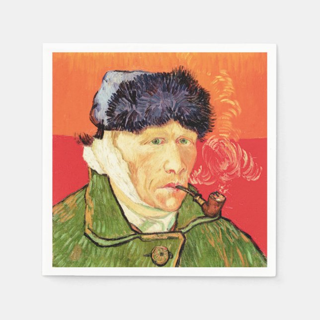 Van Gogh - Self Portrait with Bandaged Ear & Pipe Napkins (Front)