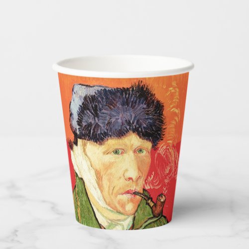 Van Gogh _ Self Portrait with Bandaged Ear  Pipe Paper Cups