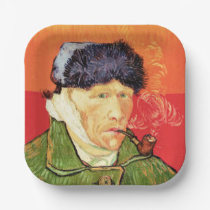 Van Gogh - Self Portrait with Bandaged Ear & Pipe Paper Plates
