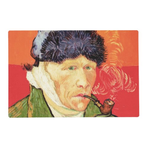Van Gogh _ Self Portrait with Bandaged Ear  Pipe Placemat