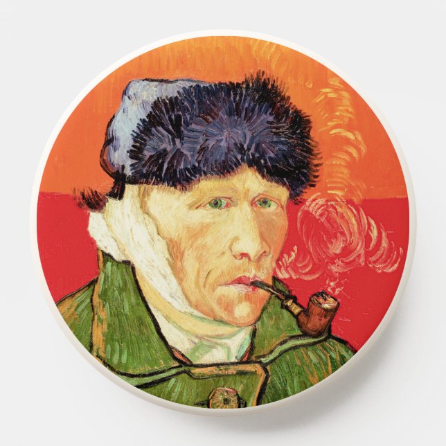 Van Gogh - Self Portrait with Bandaged Ear & Pipe PopSocket (Popsocket)