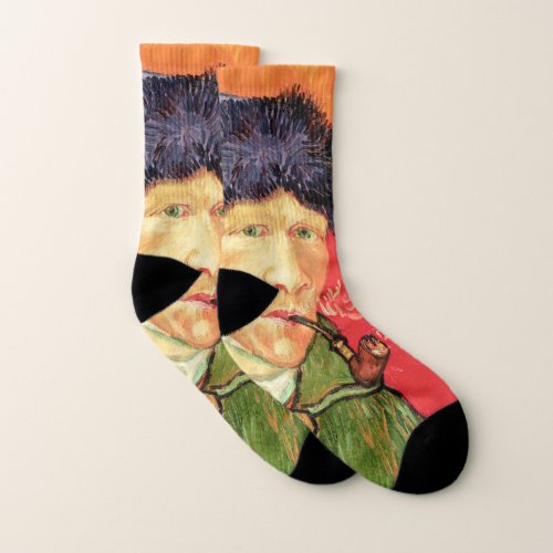 Van Gogh _ Self Portrait with Bandaged Ear  Pipe Socks