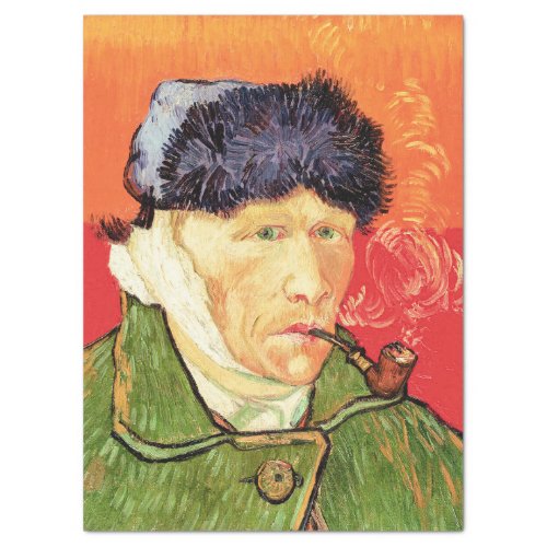 Van Gogh _ Self Portrait with Bandaged Ear  Pipe Tissue Paper