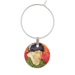 Van Gogh - Self Portrait with Bandaged Ear &amp; Pipe Wine Charm
