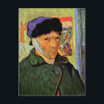 Van Gogh; Self Portrait with Bandaged Ear Postcard<br><div class="desc">Self-Portrait with Bandaged Ear by Vincent van Gogh is a vintage fine art post impressionism daily life portrait painting featuring the artist.. Van Gogh created many self-portraits during his lifetime, he was a prolific self-portraitist, who painted himself thirty-seven times between 1886 and 1889. In all of these self-portraits one is...</div>