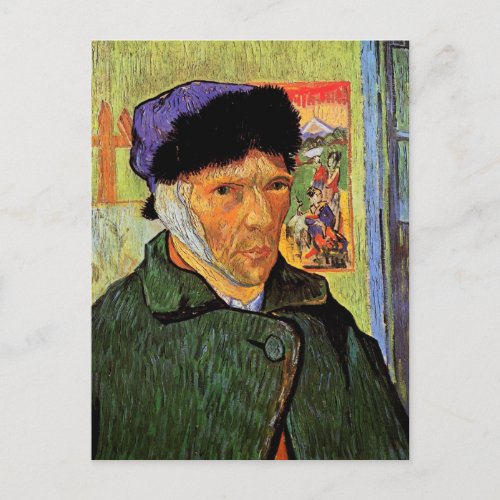 Van Gogh Self Portrait with Bandaged Ear Postcard