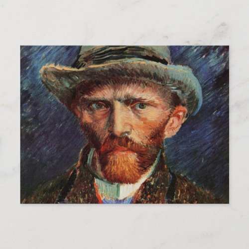 Van Gogh Self Portrait with Gray Felt Hat Postcard