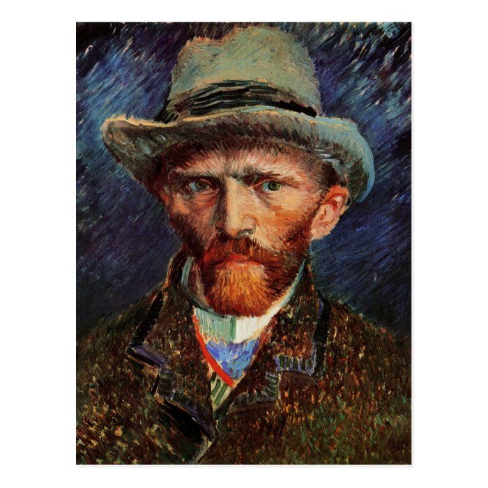 Van Gogh Self Portrait with Grey Felt Hat (F295) Postcard