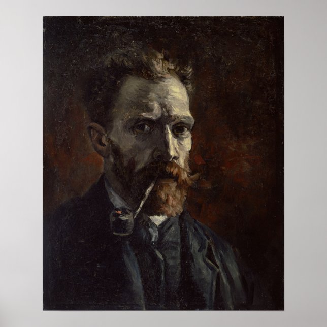 Van Gogh - Self-Portrait With Pipe Poster (Front)