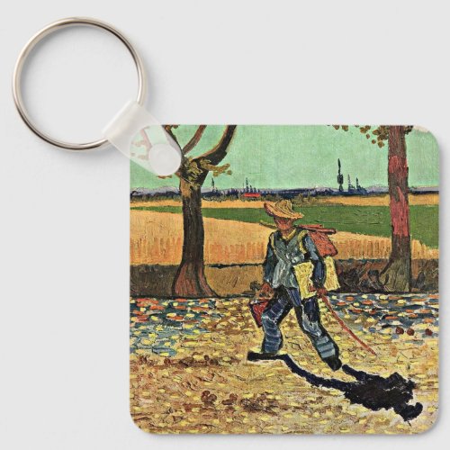 Van Gogh Selfportrait on the Road Tarascon Keychain