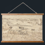 Van Gogh Sketches Harvest The Plain Art Wood Wall Hanging Tapestry<br><div class="desc">Vincent Van Gogh,  Harvest the plain of La Crau,  1888. Old famous painting sketches with farmer fields and farmhouses in soft sand or cream tone colors and a post-impressionism style. Printed on a wood-framed wall-hanging tapestry. CCO license,  public domain art.</div>