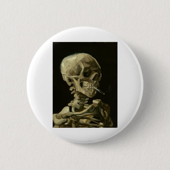 van gogh Skull Button (Front)