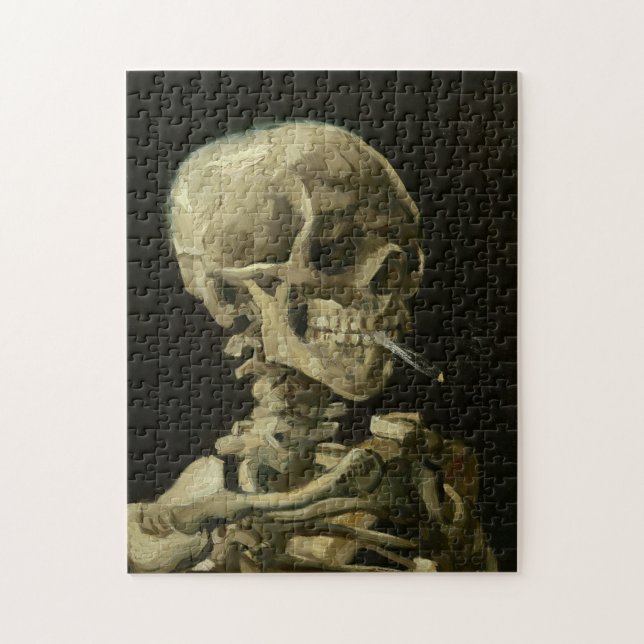 Van Gogh Skull of a Skeleton with Burning Cigarett Jigsaw Puzzle (Vertical)