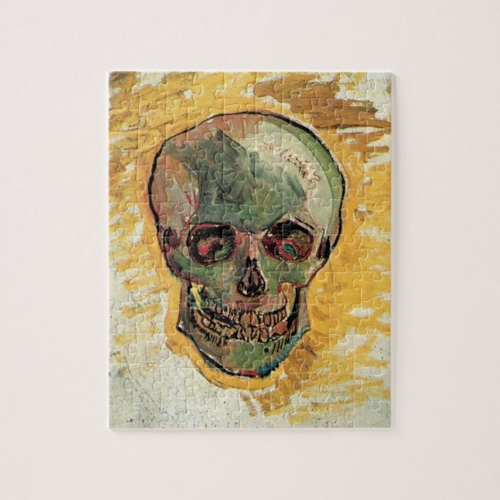 Van Gogh Skull Vintage Still Life Impressionism Jigsaw Puzzle Zazzle Com