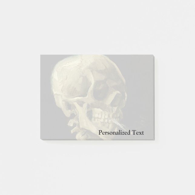 Van Gogh | Skull with Burning Cigarette | 1886 Post-it Notes (Front)