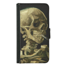 Van Gogh | Skull with Burning Cigarette | 1886 Wallet Phone Case For Samsung Galaxy S5