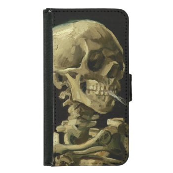 Van Gogh | Skull With Burning Cigarette | 1886 Wallet Phone Case For Samsung Galaxy S5 by _vangoghart at Zazzle