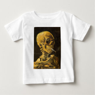Van Gogh Skull with Burning Cigarette Baby T-Shirt