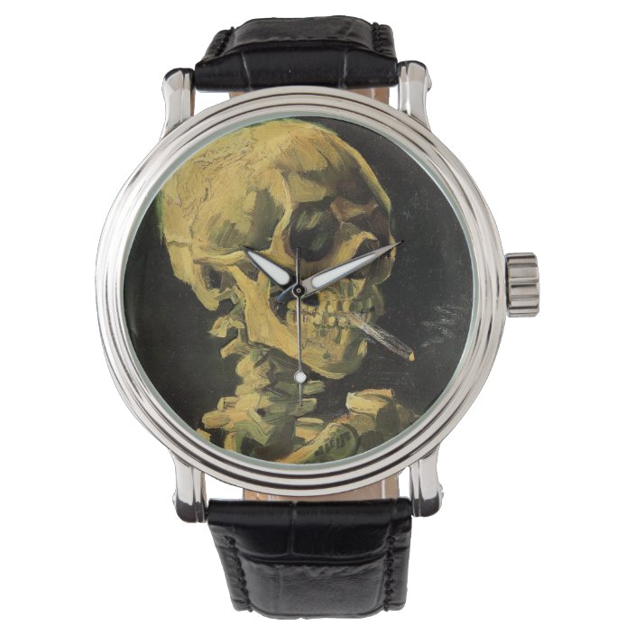 Van Gogh Skull With Burning Cigarette Vintage Art Watch Zazzle Com