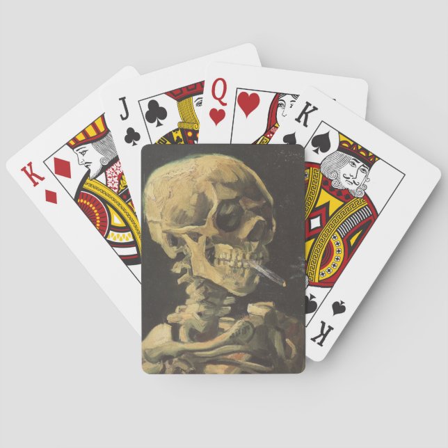 VAN GOGH - Skull with cigarette 1885 Poker Cards (Back)