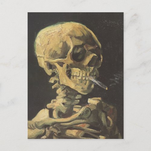 VAN GOGH _ Skull with cigarette 1885 Postcard