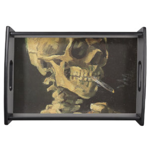 VAN GOGH - Skull with cigarette 1885 Serving Tray