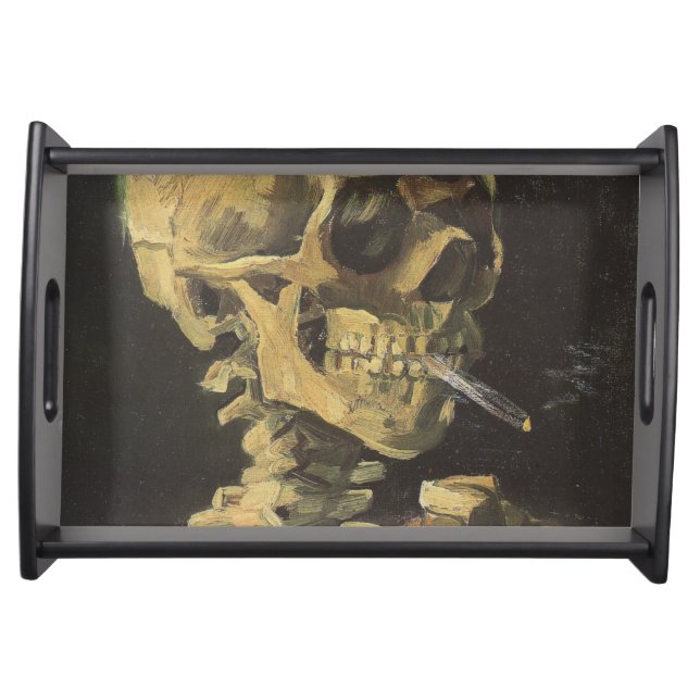 VAN GOGH - Skull with cigarette 1885 Serving Tray (Front)