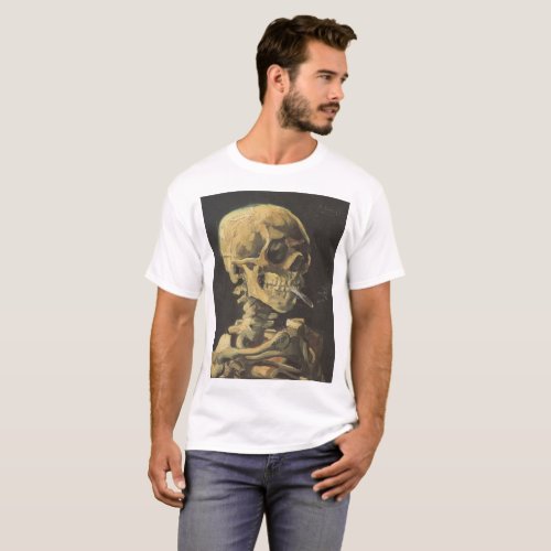 VAN GOGH _ Skull with cigarette 1885 T_Shirt