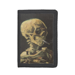 VAN GOGH - Skull with cigarette 1885 Tri-fold Wallet