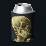 Van Gogh Smoking Skeleton Can Cooler<br><div class="desc">Can Cooler featuring Vincent van Gogh’s oil painting Skull of a Skeleton with Burning Cigarette (1885-86). A great gift for fans of Post-Impressionism and Dutch art!</div>