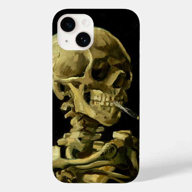 Van Gogh Smoking Skeleton Case-Mate iPhone Case (Back)