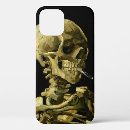 Van Gogh Smoking Skeleton iPhone 12 Case