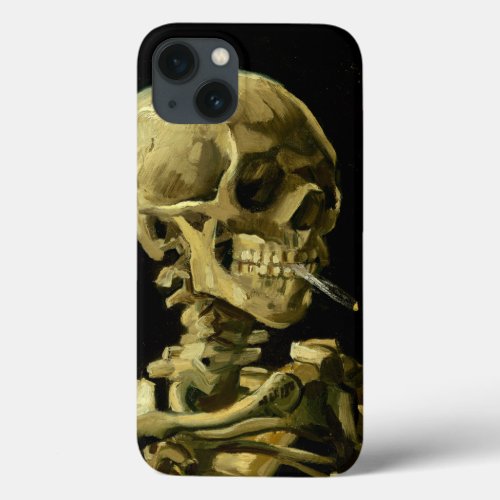 Van Gogh Smoking Skeleton iPhone 13 Case