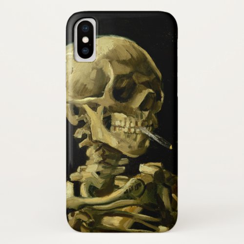 Van Gogh Smoking Skeleton iPhone X Case