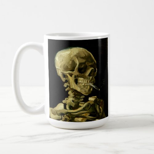 Van Gogh Smoking Skeleton Coffee Mug