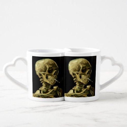 Van Gogh Smoking Skeleton Coffee Mug Set