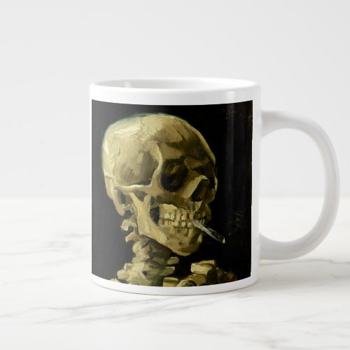 Van Gogh Smoking Skeleton Giant Coffee Mug