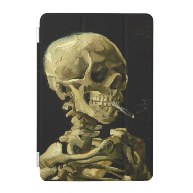 Van Gogh Smoking Skeleton iPad Mini Cover (Front)