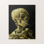 Van Gogh Smoking Skeleton Jigsaw Puzzle<br><div class="desc">Puzzle featuring Vincent van Gogh’s oil painting Skull of a Skeleton with Burning Cigarette (1885-86). A great gift for fans of Post-Impressionism and Dutch art!</div>