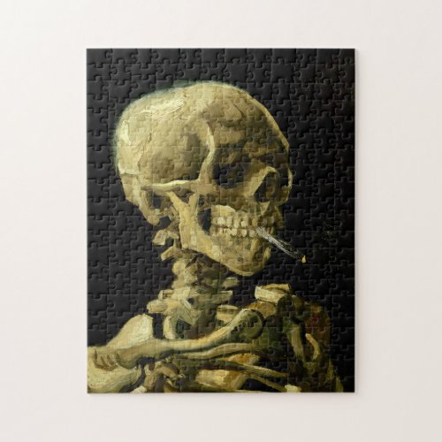 Van Gogh Smoking Skeleton Jigsaw Puzzle