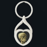 Van Gogh Smoking Skeleton Keychain<br><div class="desc">Keychain featuring Vincent van Gogh’s oil painting Skull of a Skeleton with Burning Cigarette (1885-86). A great gift for fans of Post-Impressionism and Dutch art!</div>