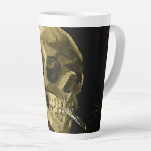 Van Gogh Smoking Skeleton Latte Mug