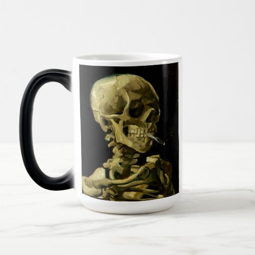 Van Gogh Smoking Skeleton Magic Mug