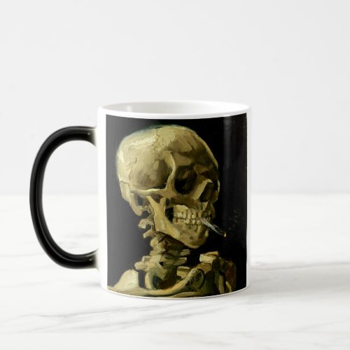 Van Gogh Smoking Skeleton Magic Mug
