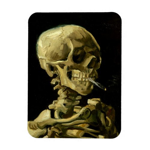 Van Gogh Smoking Skeleton Magnet